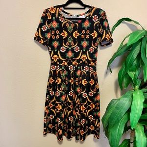 LuLaRoe Black Floral Dress